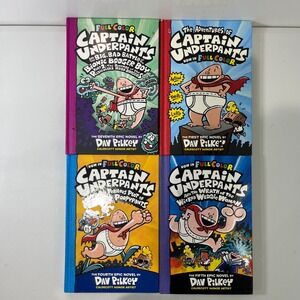 Scholastic Captain Underpants Hardcover Book Lot Kids Full Color Dav Pilkey